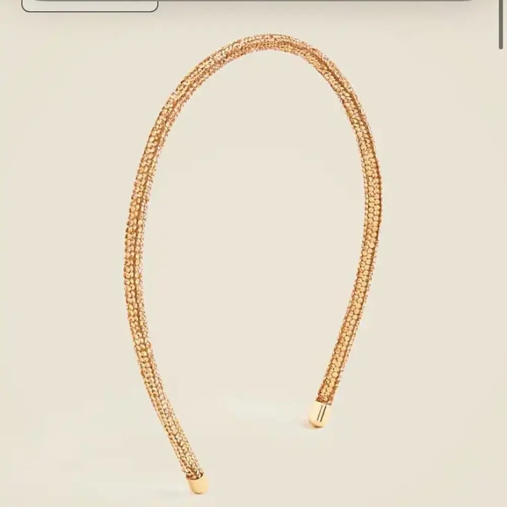 Crewcuts Girls' rose gold skinny crystal headband